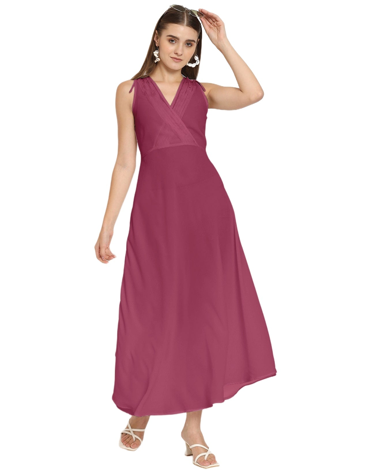 Wrap Style Maxi Dress