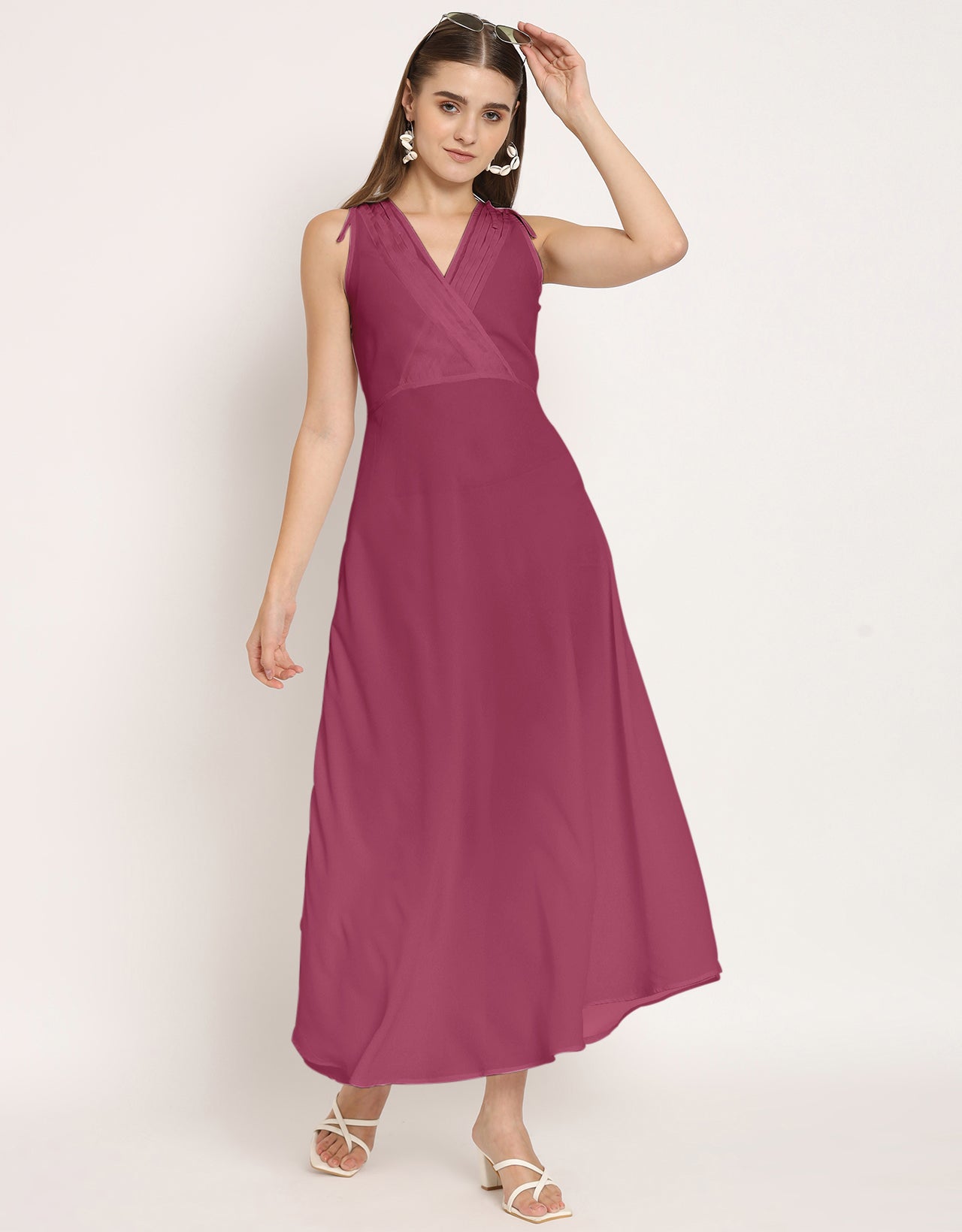 Wrap Style Maxi Dress