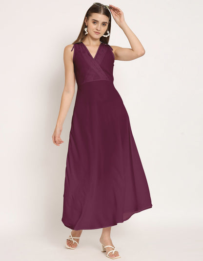 Wrap Style Maxi Dress