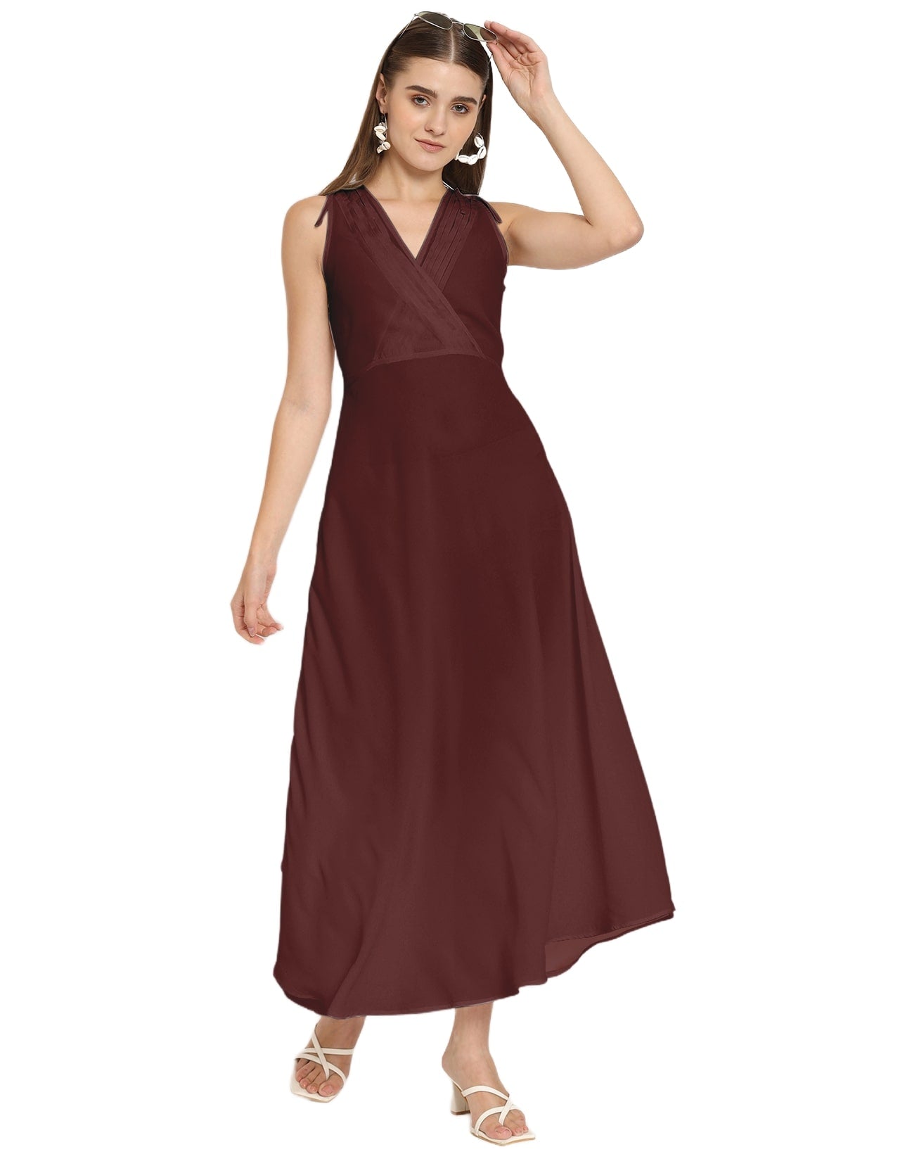 Wrap Style Maxi Dress