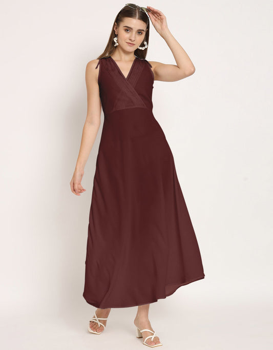 Wrap Style Maxi Dress