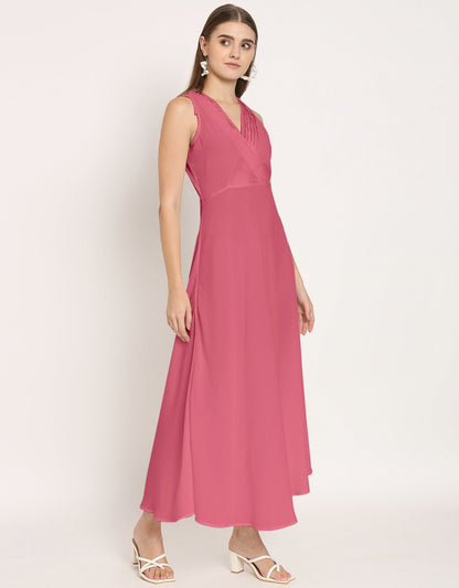 Wrap Style Maxi Dress