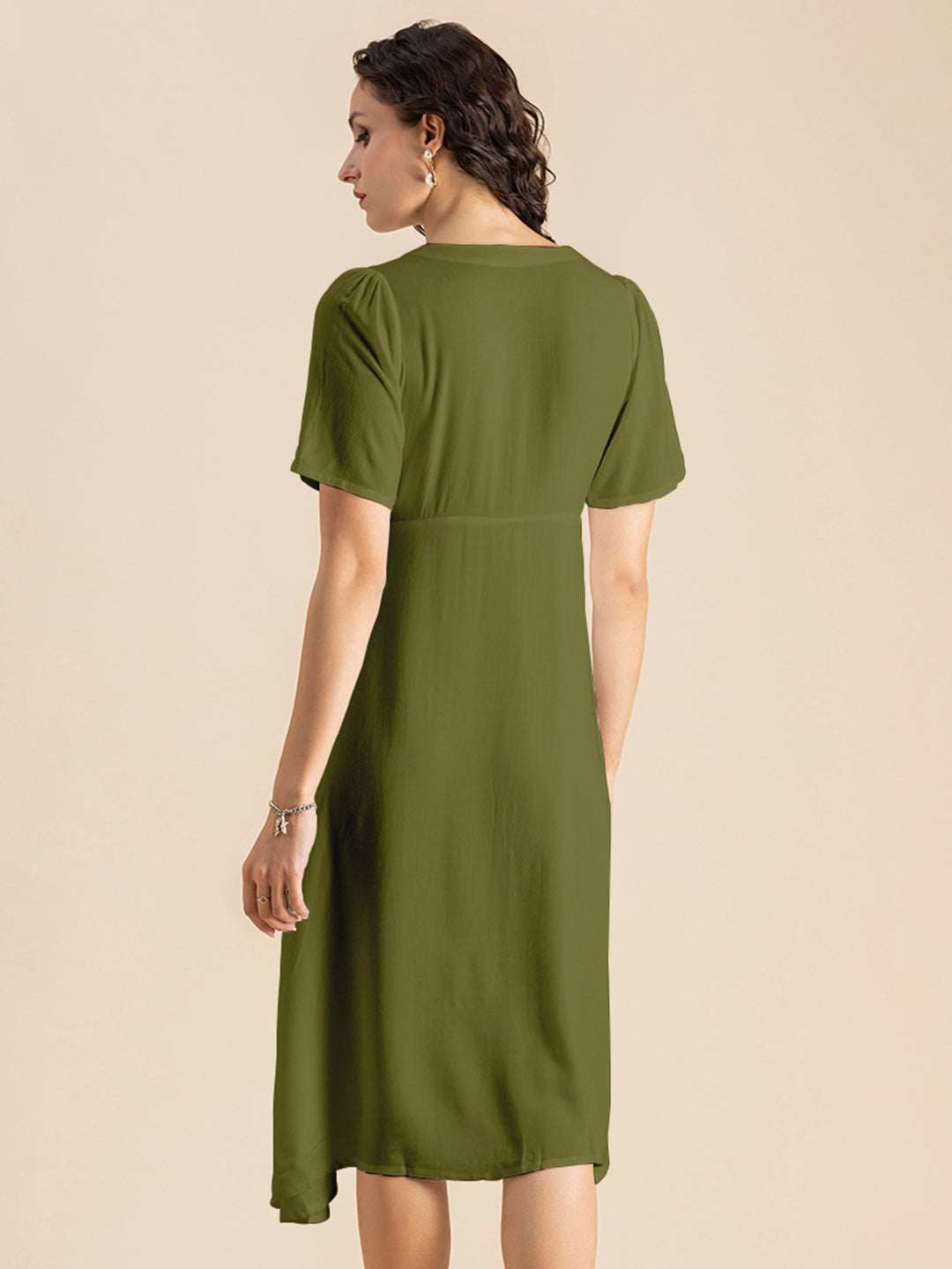 Front Slit Midi Dress