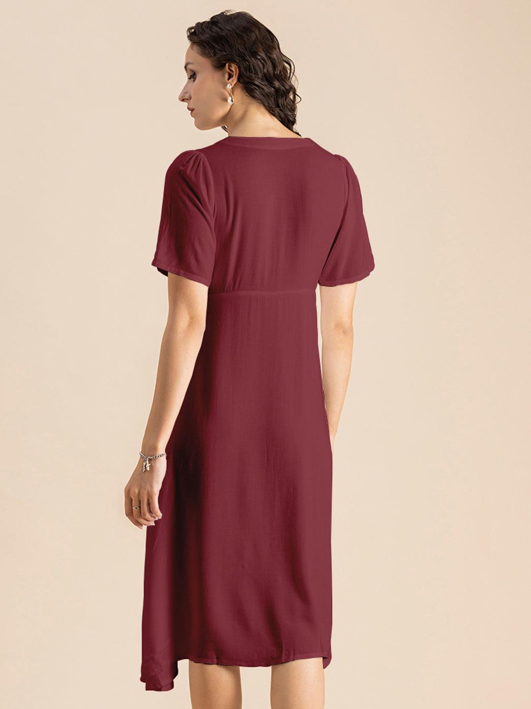Front Slit Midi Dress