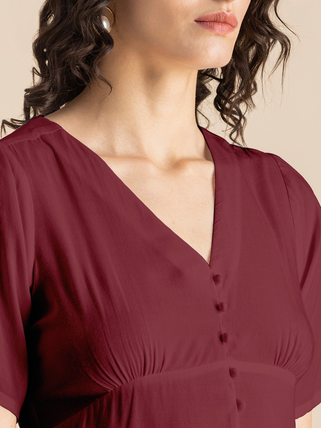 Front Slit Midi Dress