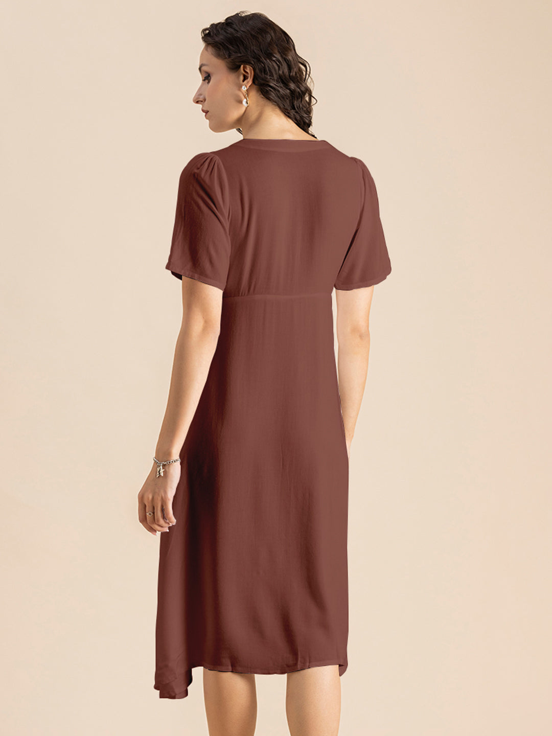 Front Slit Midi Dress