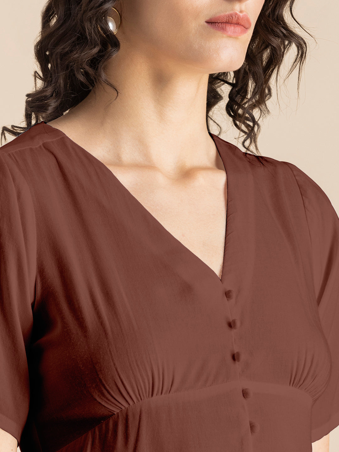 Front Slit Midi Dress