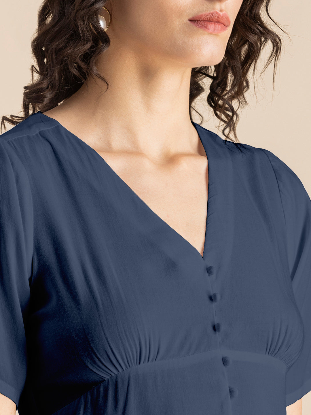 Front Slit Midi Dress