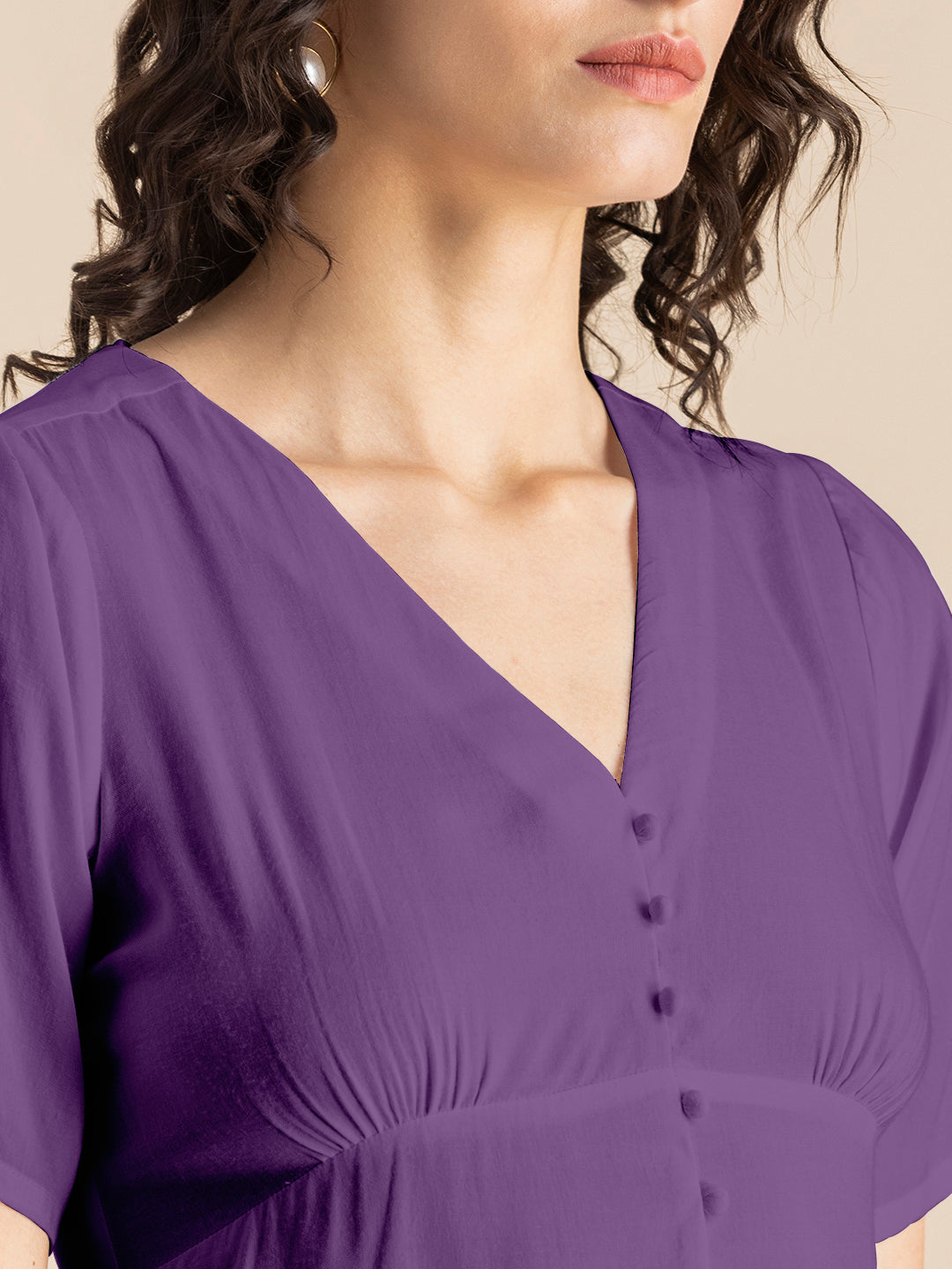 Front Slit Midi Dress