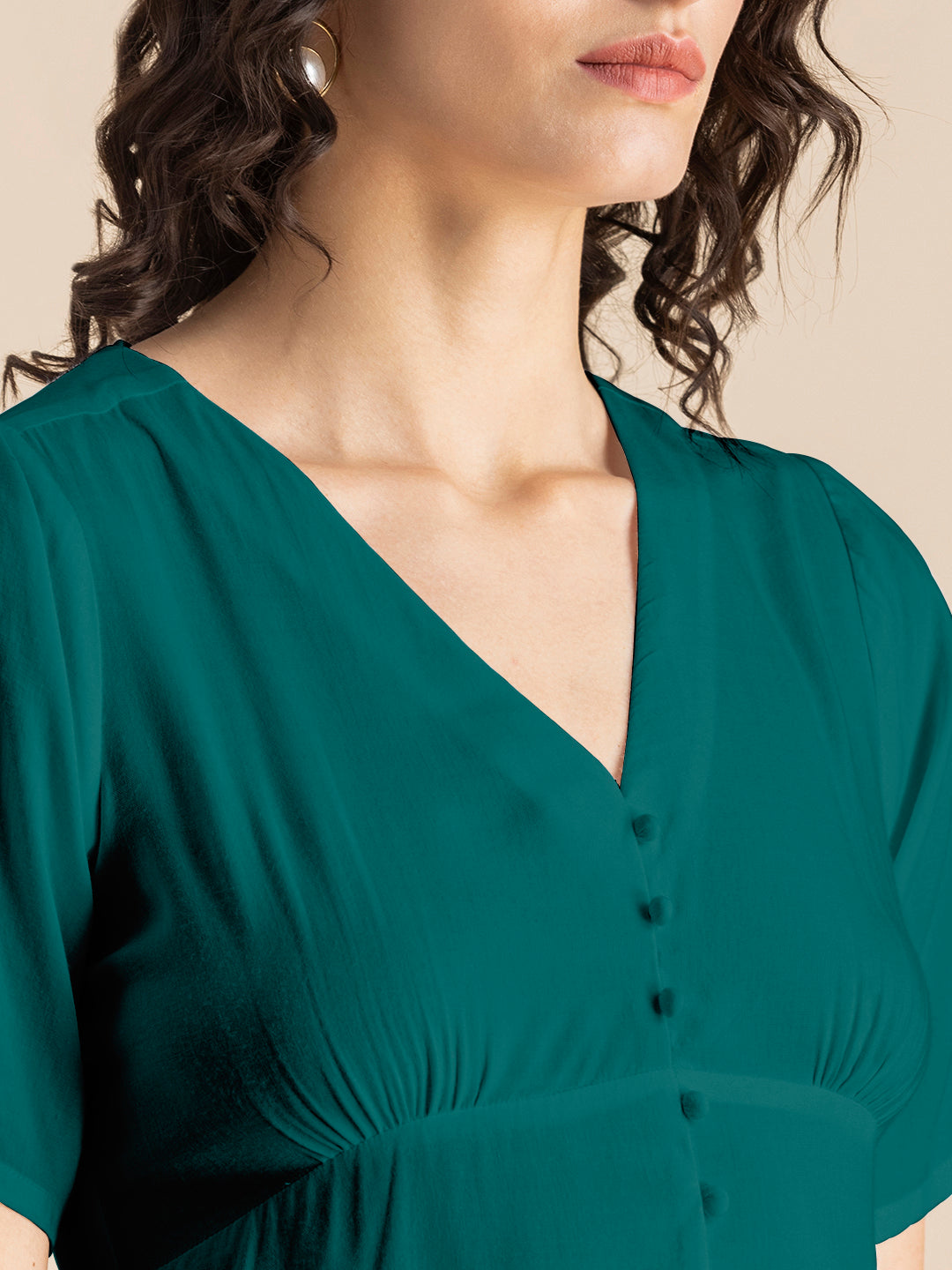 Front Slit Midi Dress