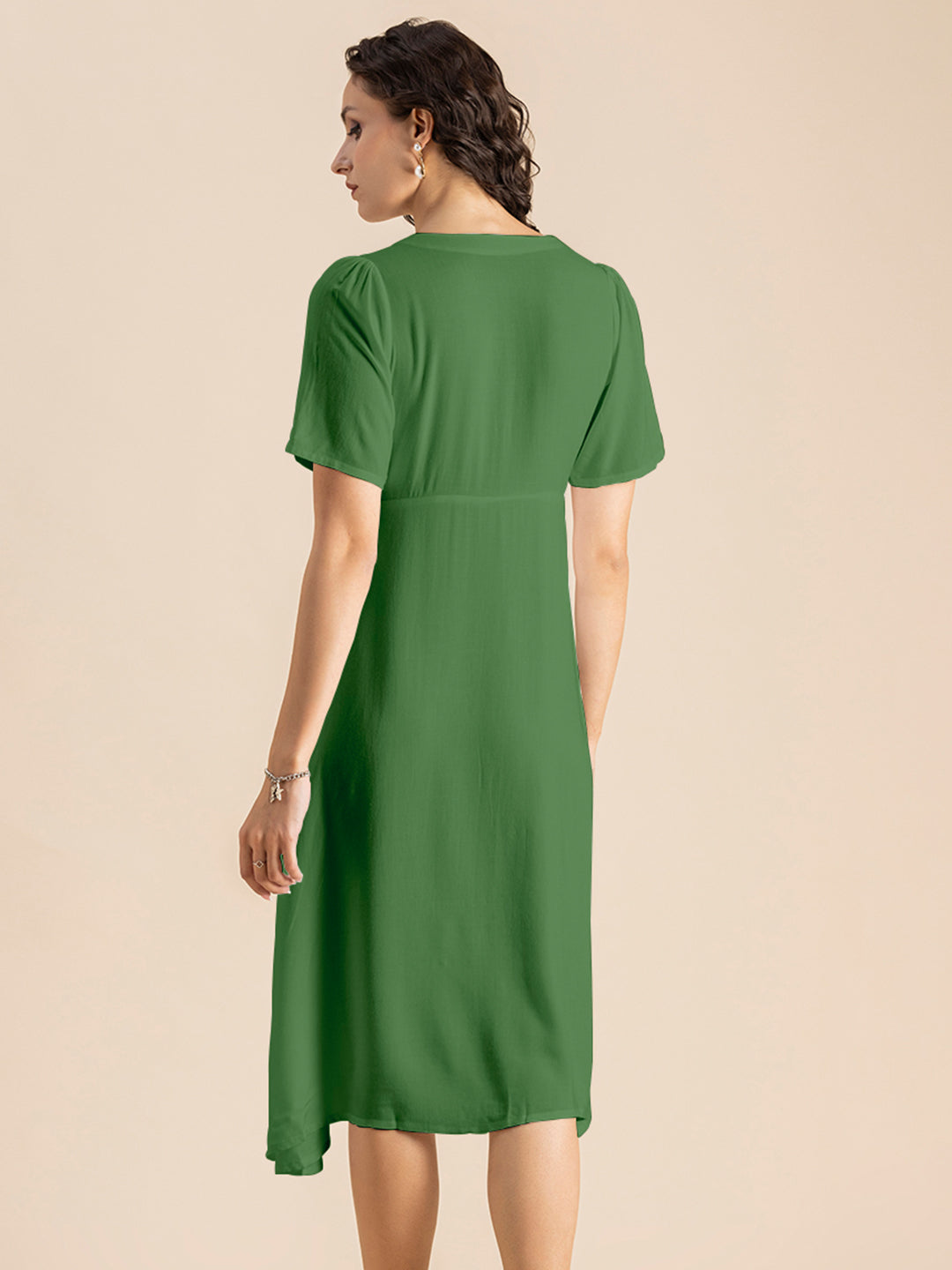 Front Slit Midi Dress