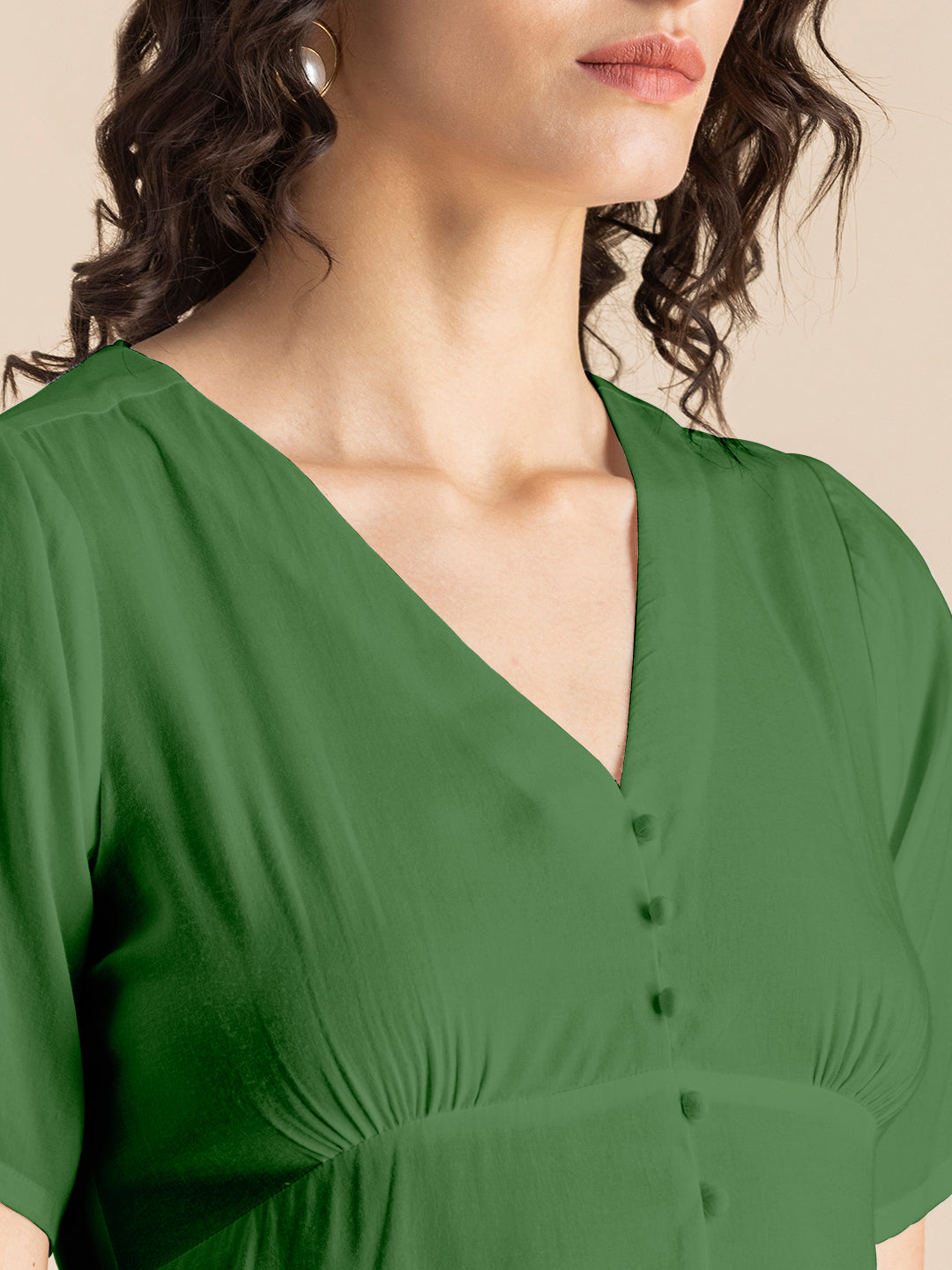 Front Slit Midi Dress
