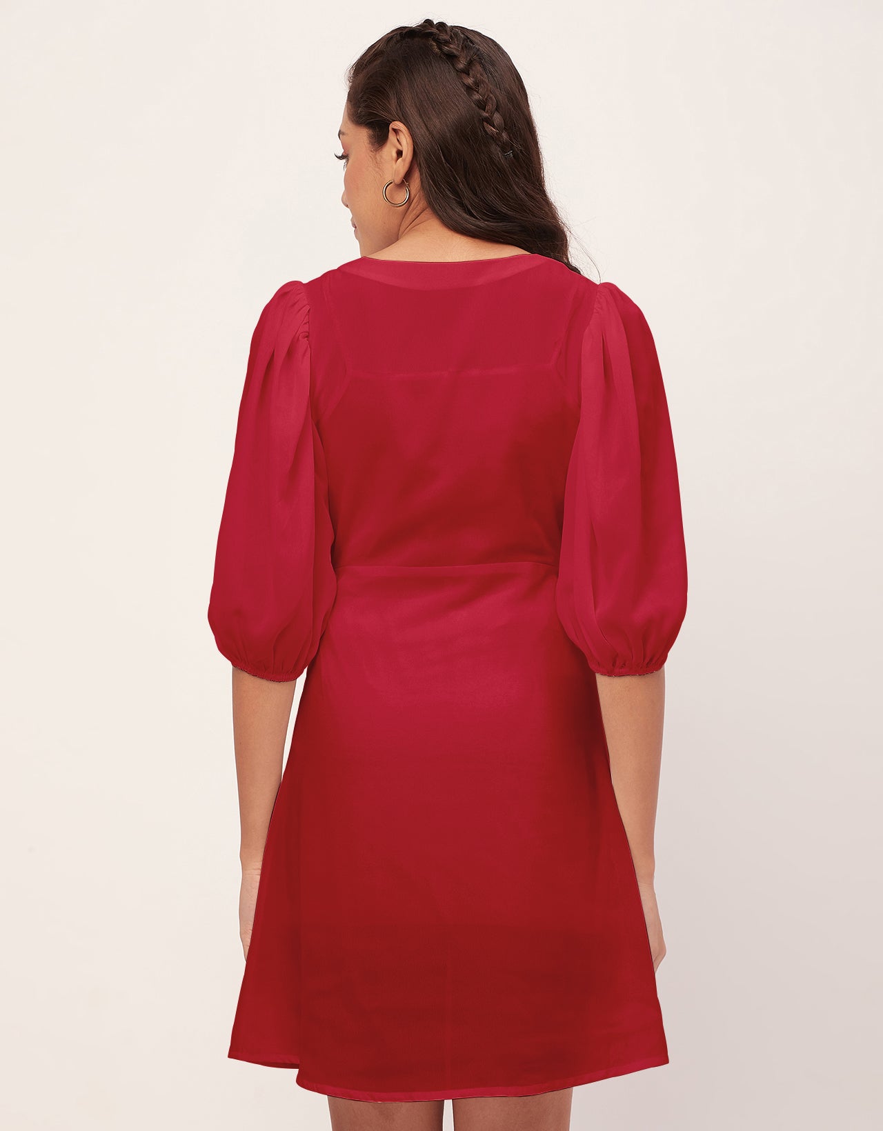 Color Shift Dress, V-Neck