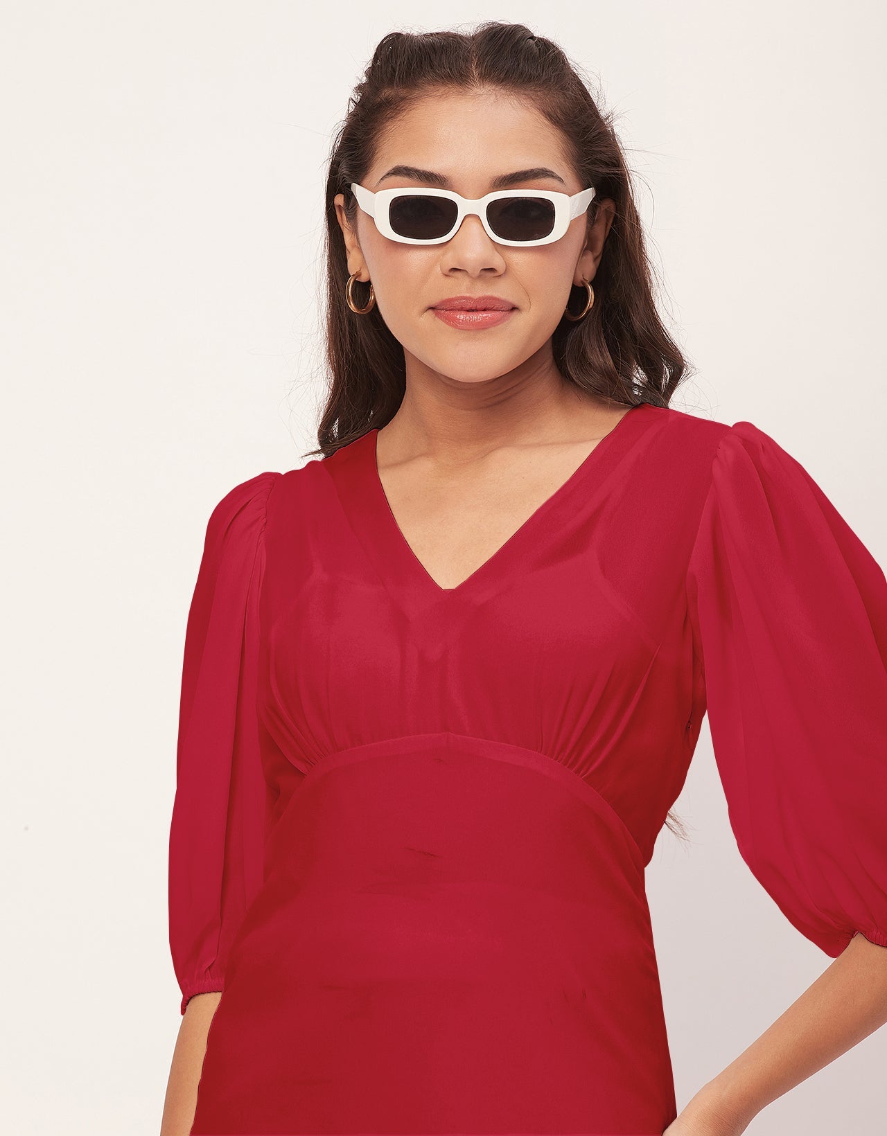 Color Shift Dress, V-Neck