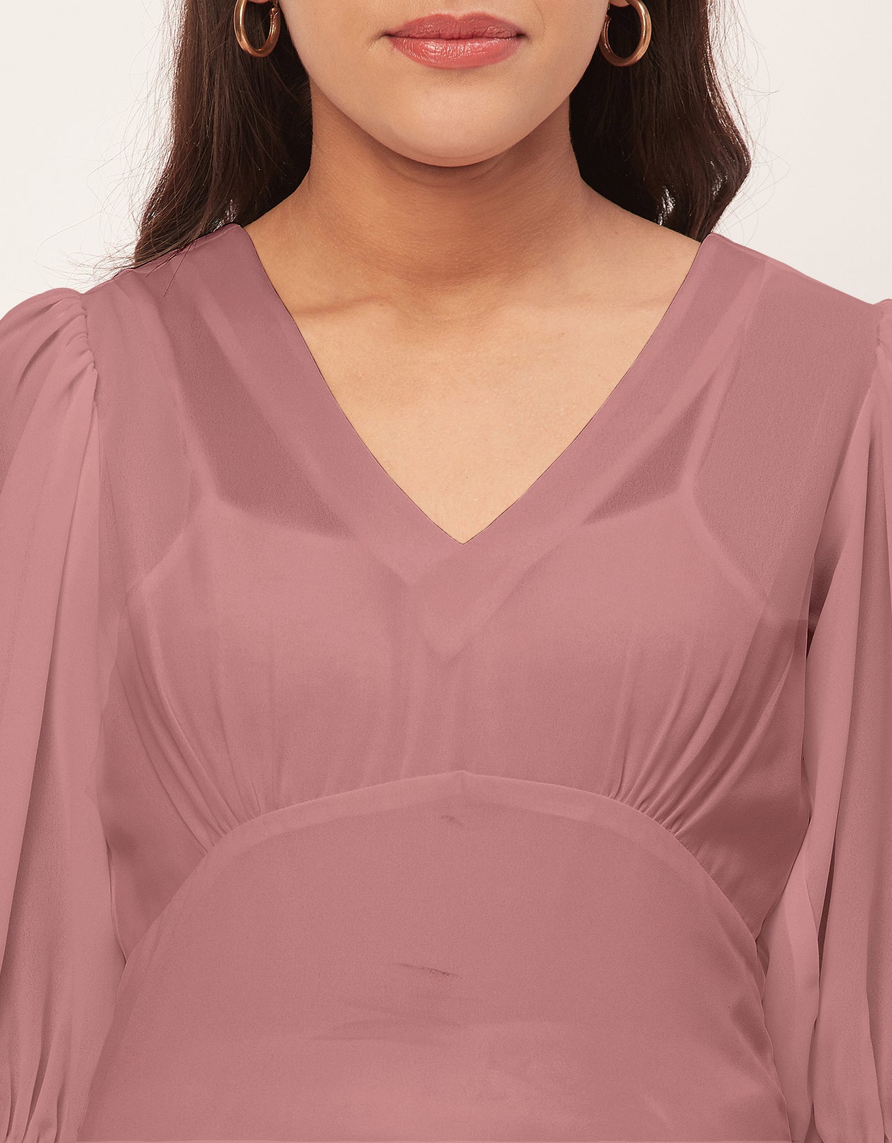 Color Shift Dress, V-Neck