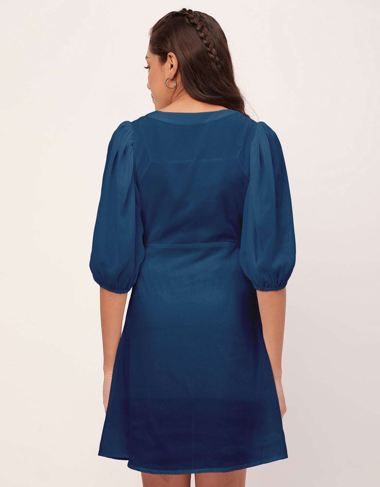 Color Shift Dress, V-Neck