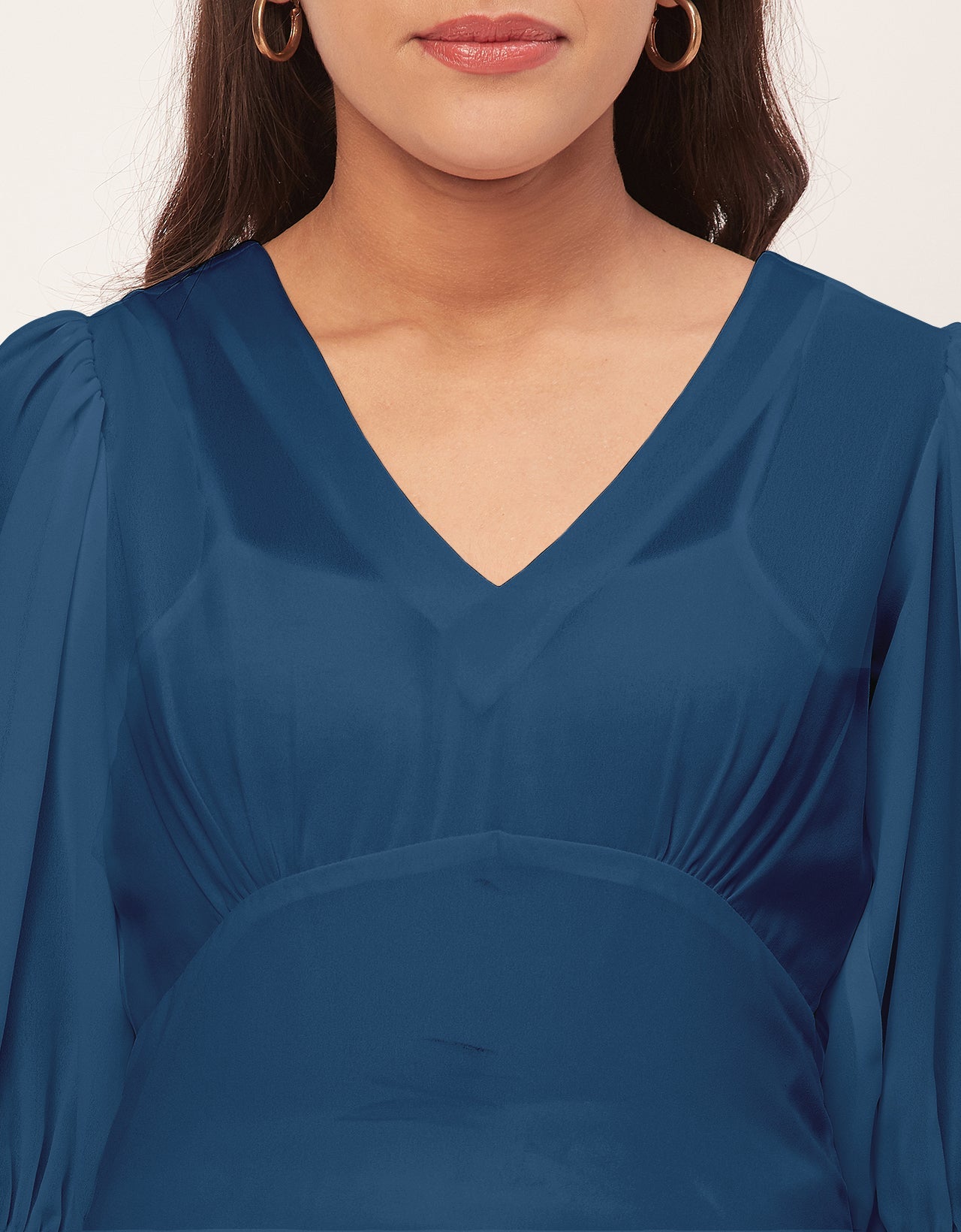 Color Shift Dress, V-Neck