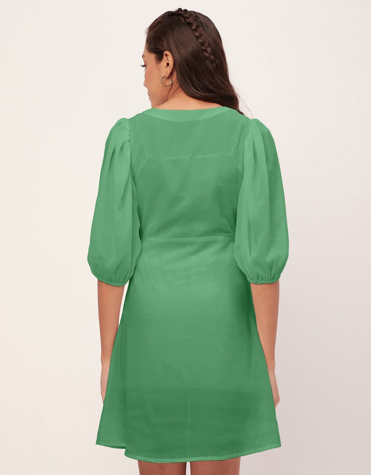Color Shift Dress, V-Neck
