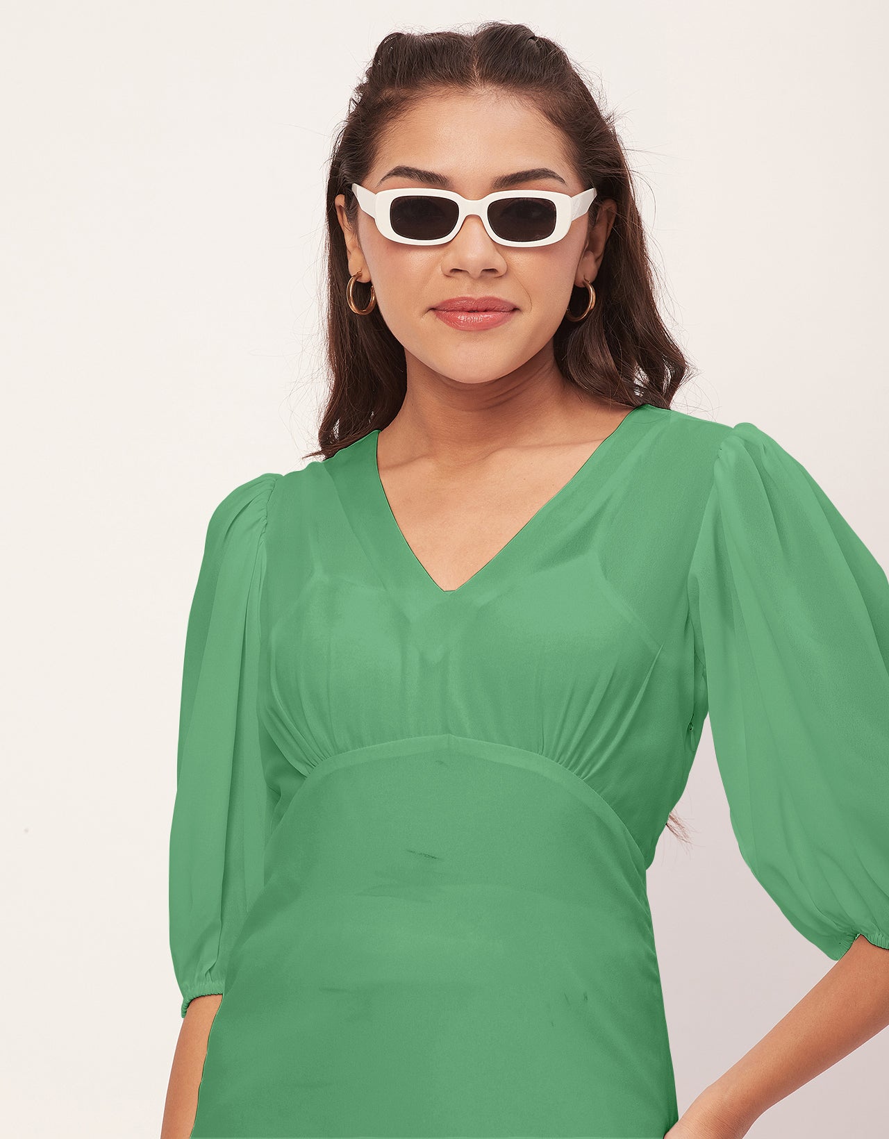 Color Shift Dress, V-Neck
