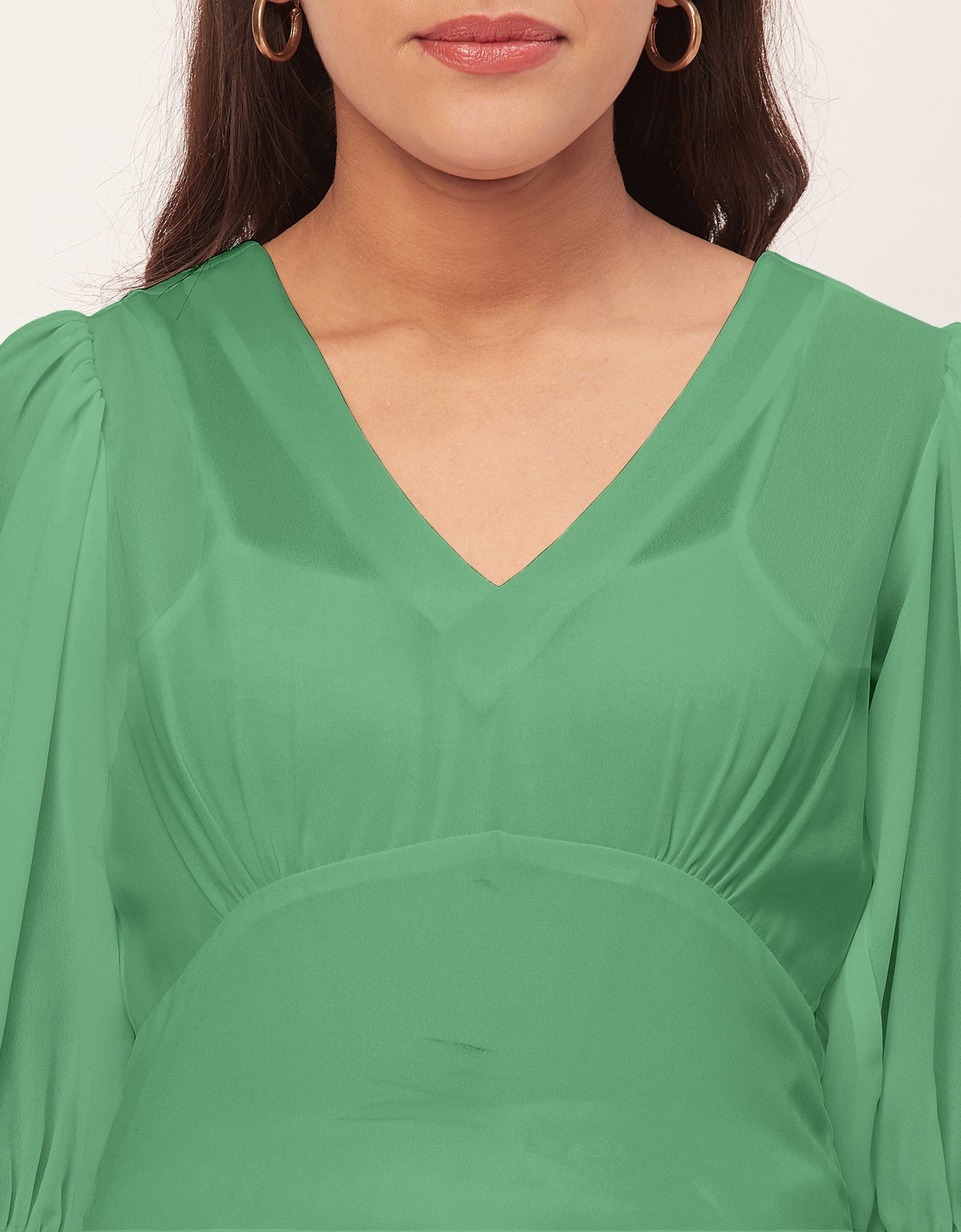 Color Shift Dress, V-Neck