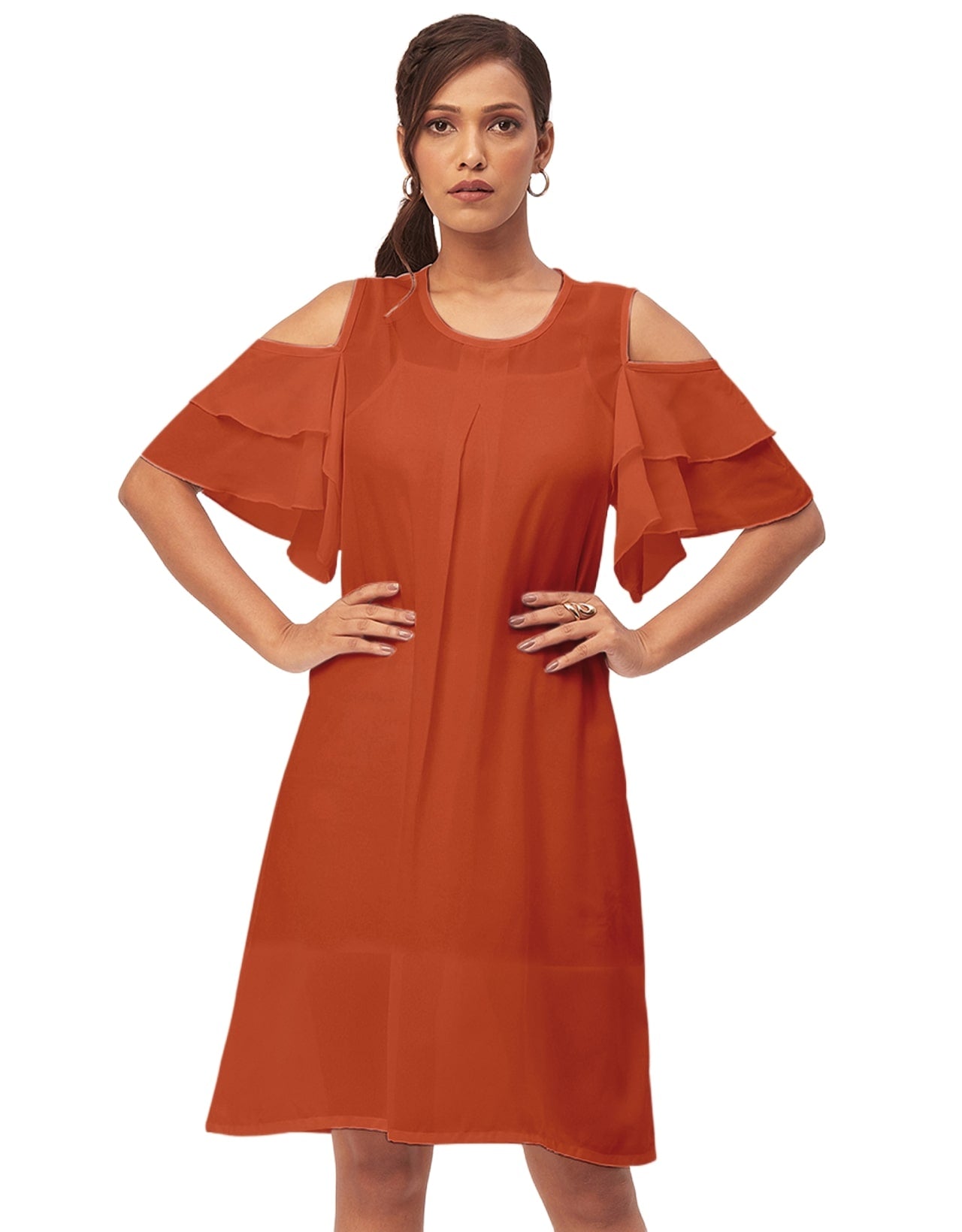 Cold Shoulder Shift Dress