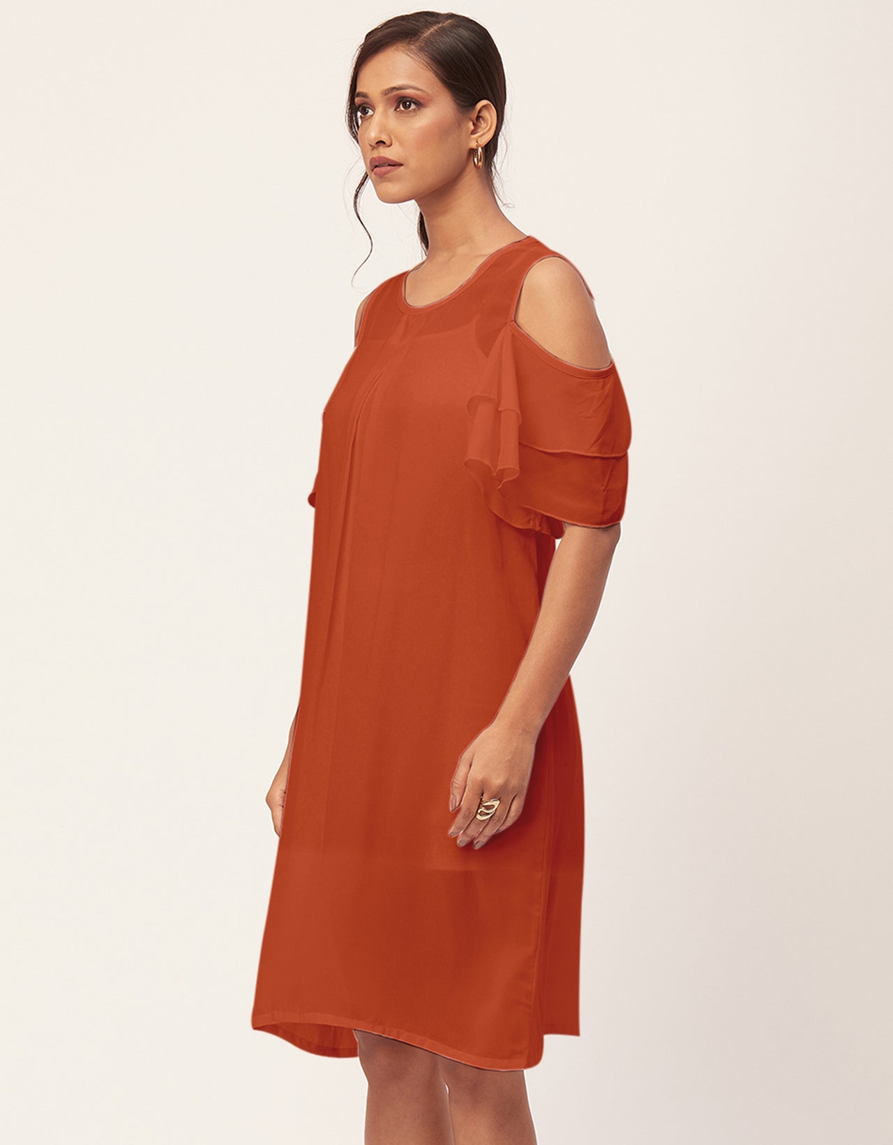 Cold Shoulder Shift Dress