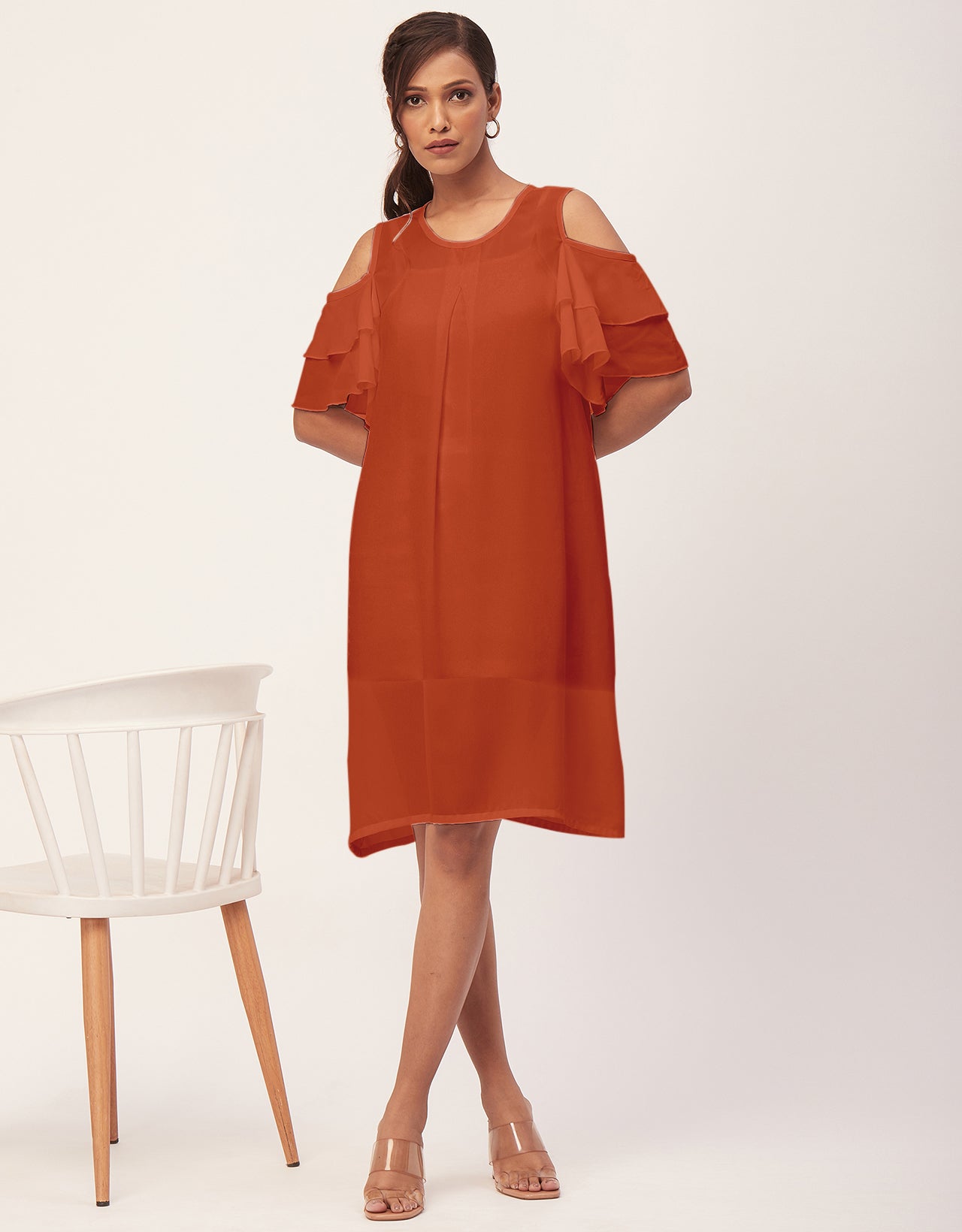 Cold Shoulder Shift Dress