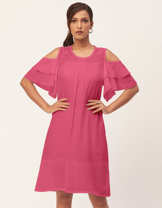 Cold Shoulder Shift Dress