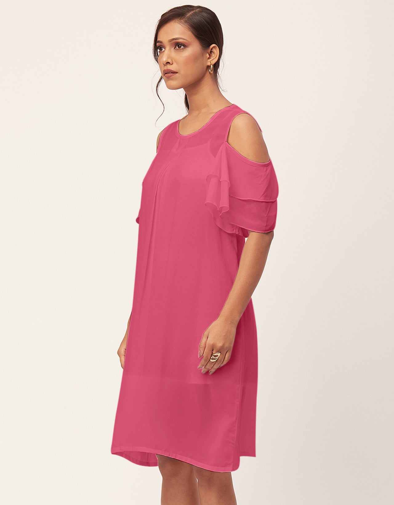 Cold Shoulder Shift Dress