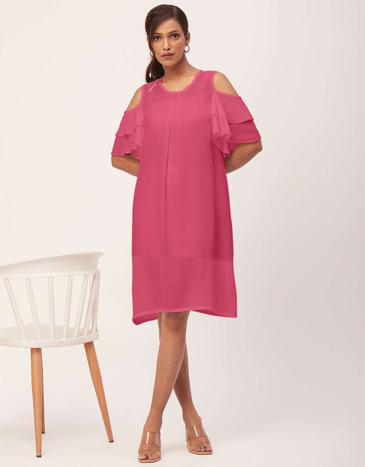 Cold Shoulder Shift Dress