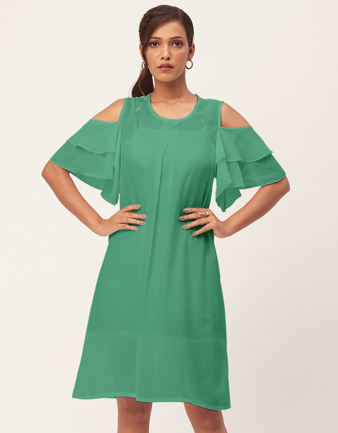 Cold Shoulder Shift Dress