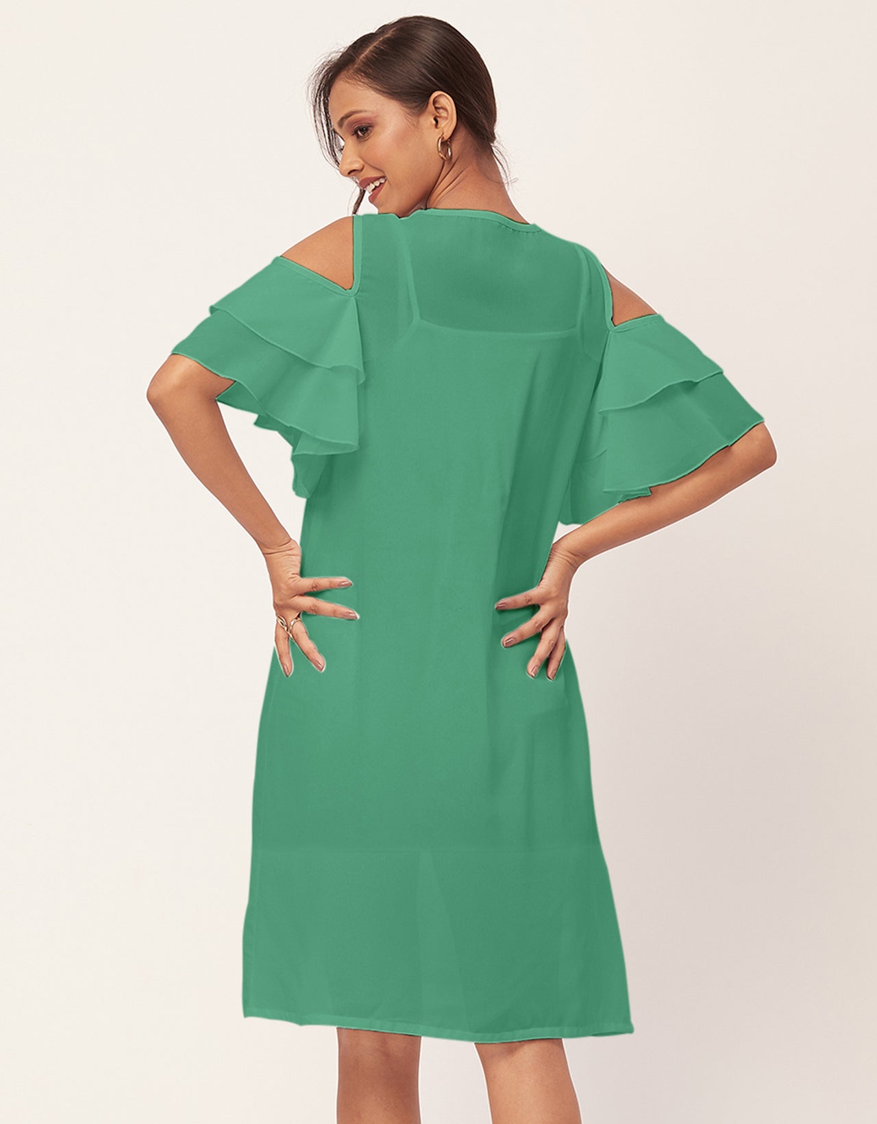 Cold Shoulder Shift Dress