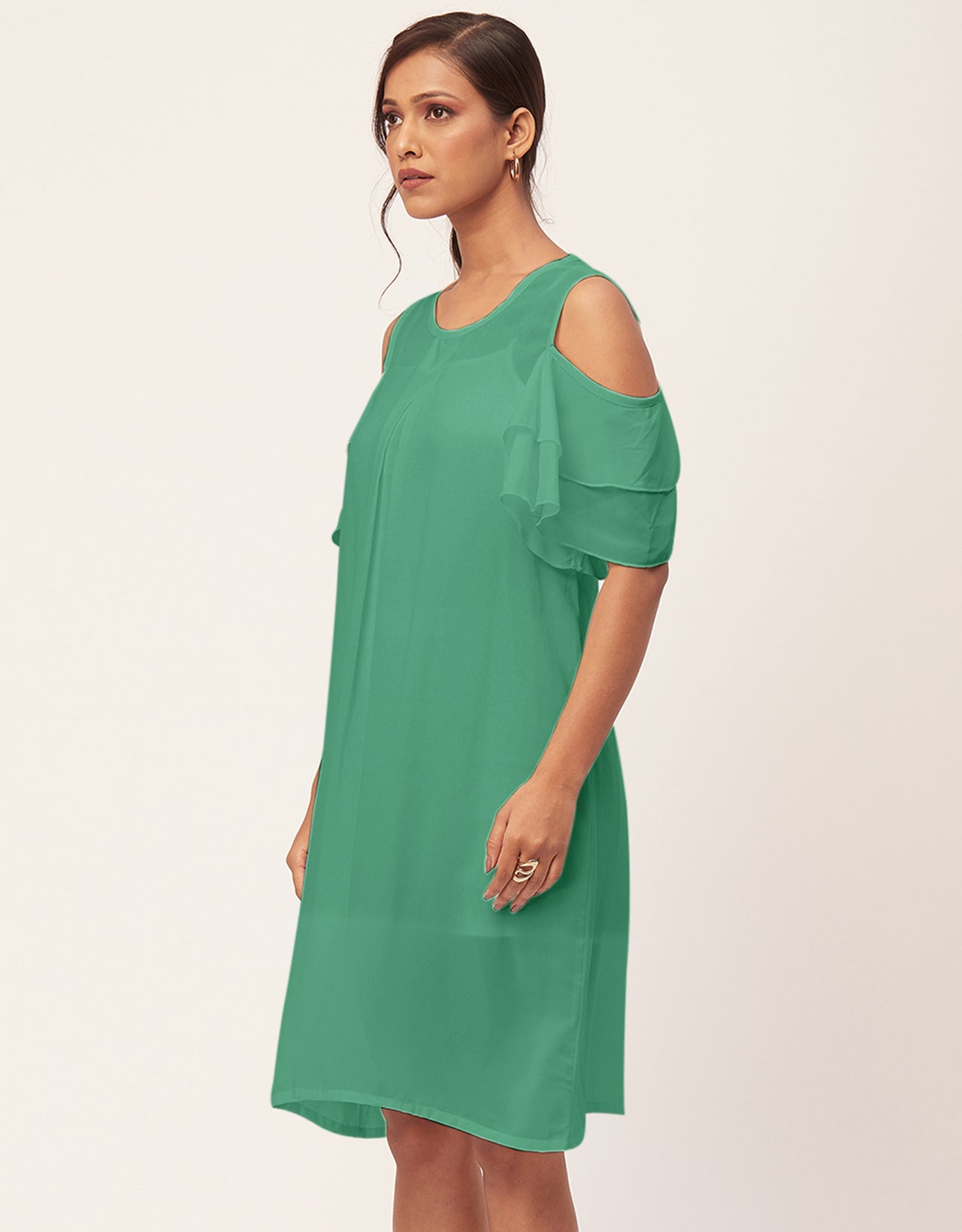 Cold Shoulder Shift Dress
