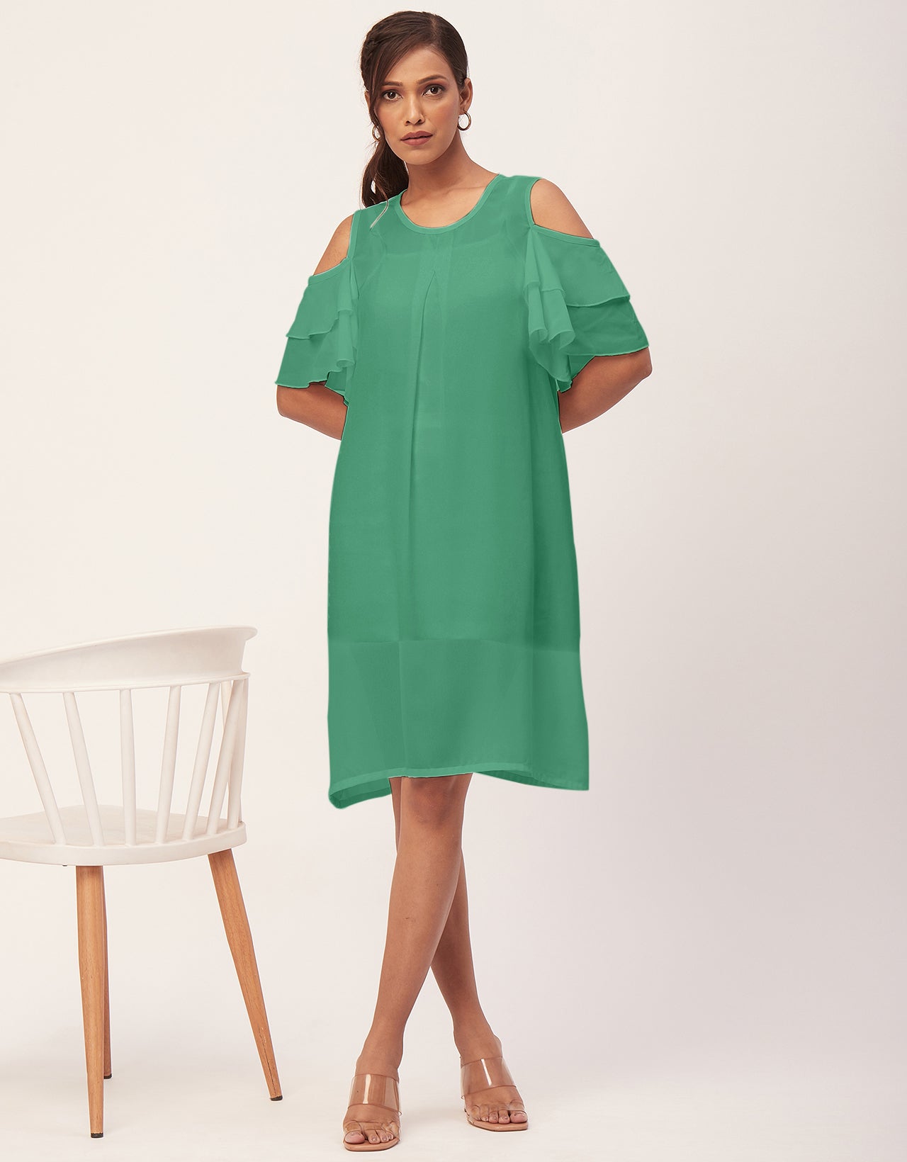Cold Shoulder Shift Dress