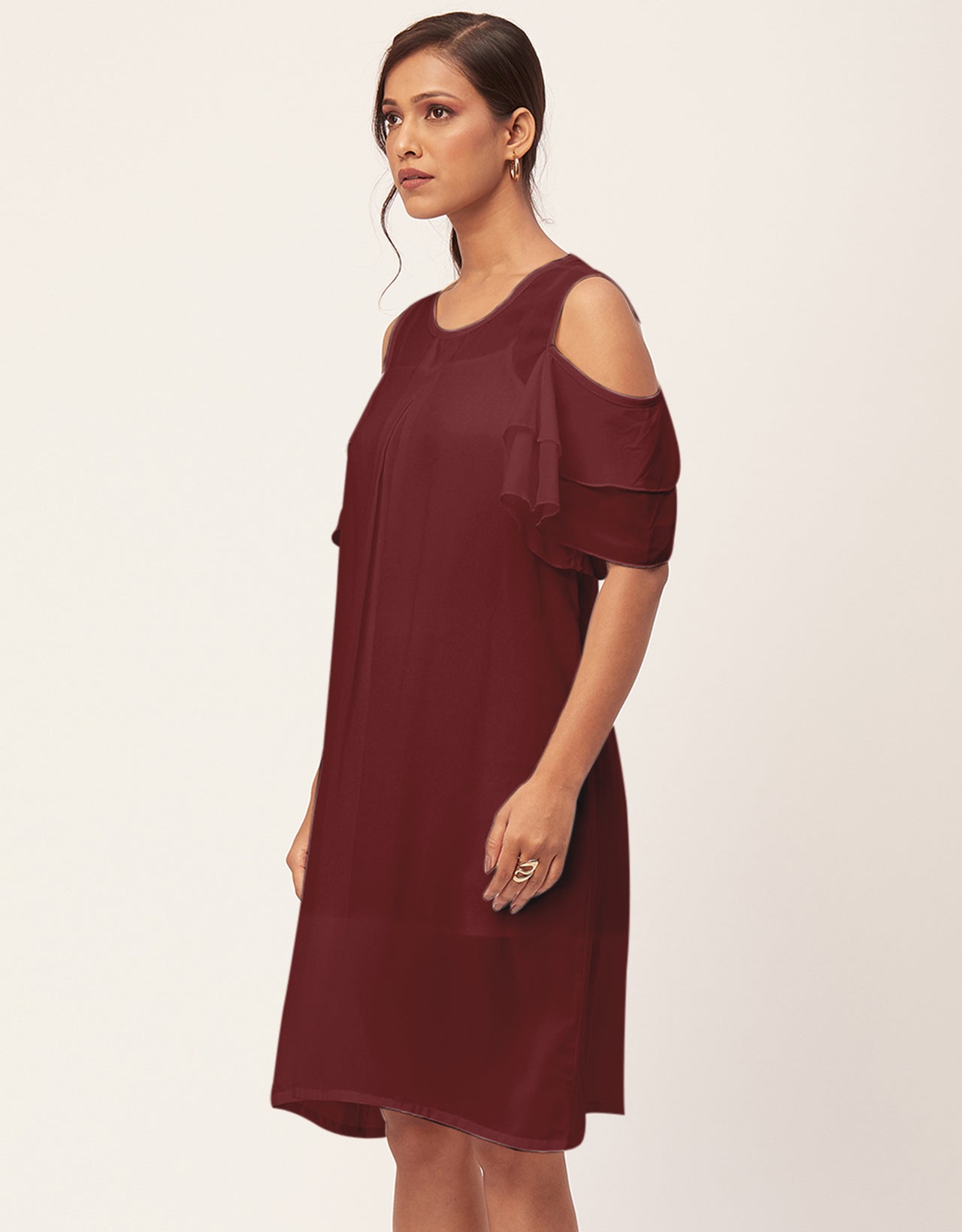 Cold Shoulder Shift Dress