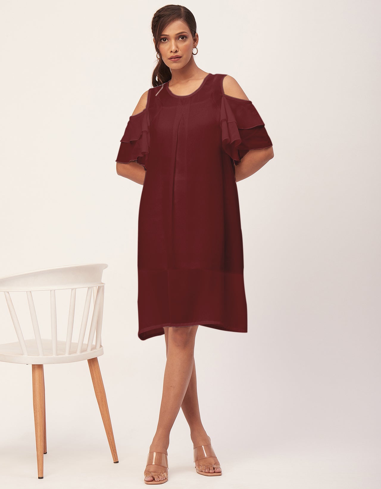 Cold Shoulder Shift Dress