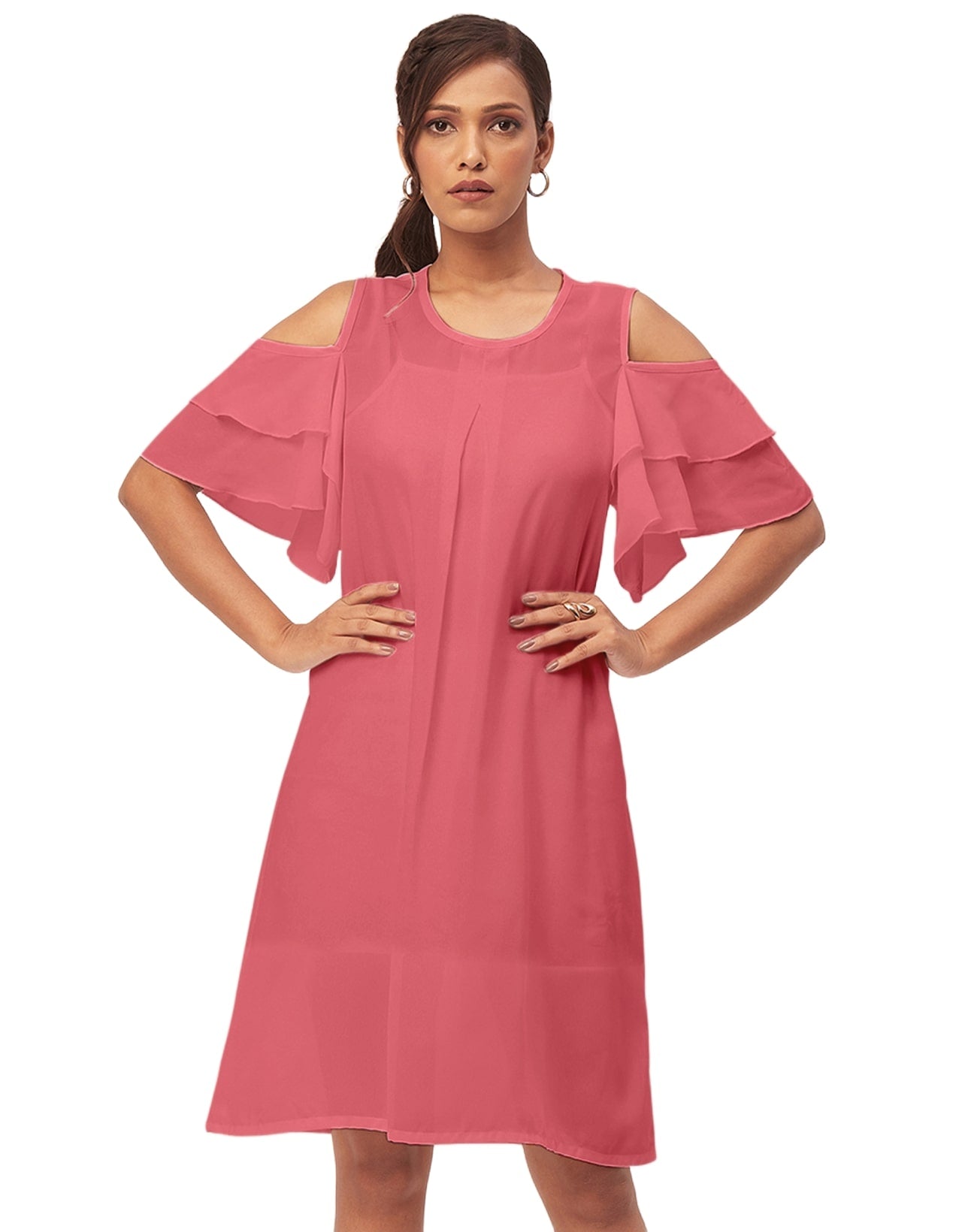 Cold Shoulder Shift Dress
