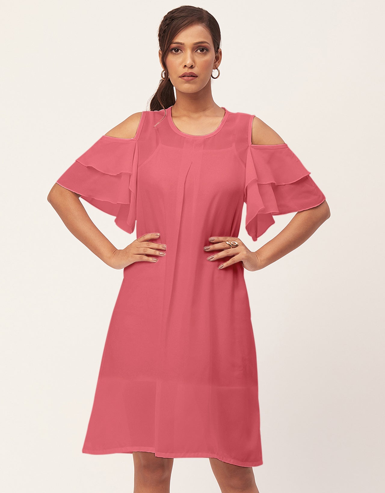 Cold Shoulder Shift Dress