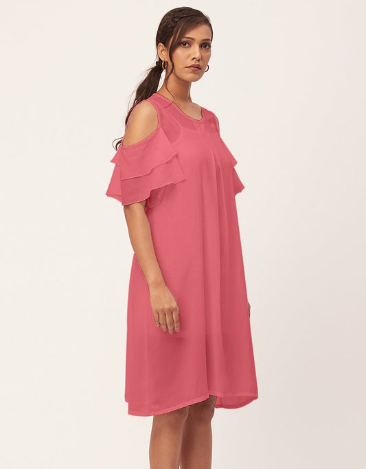 Cold Shoulder Shift Dress