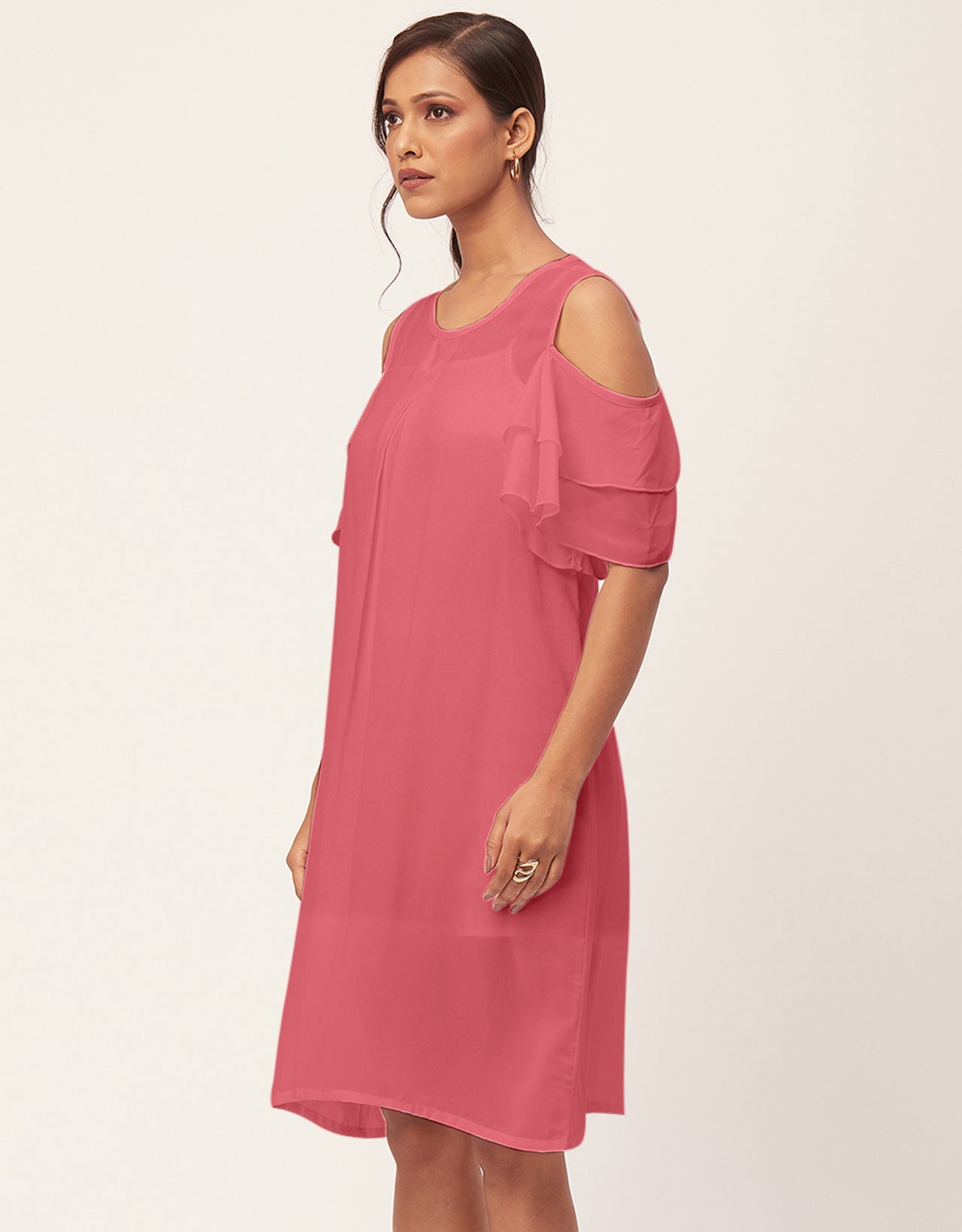 Cold Shoulder Shift Dress