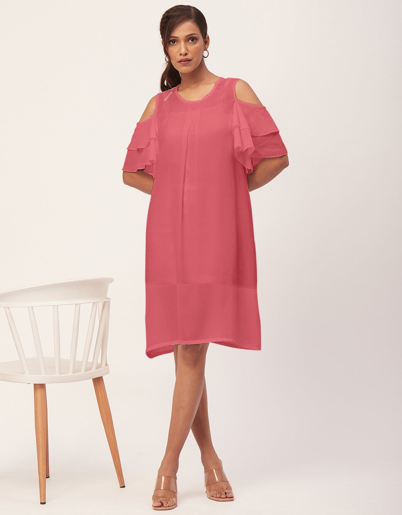 Cold Shoulder Shift Dress
