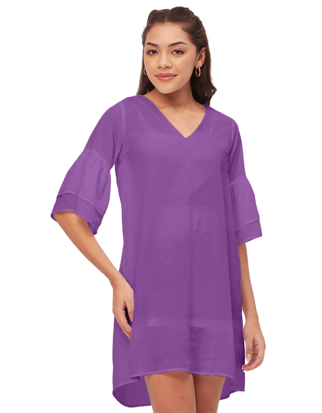 Tiered Bell Sleeve Dress