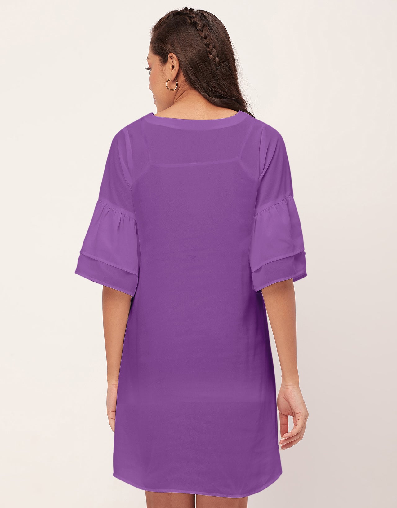 Tiered Bell Sleeve Dress