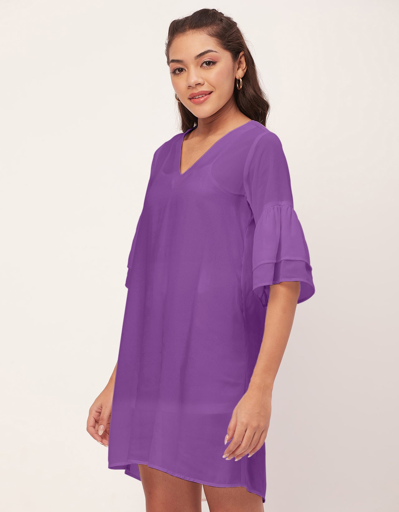 Tiered Bell Sleeve Dress