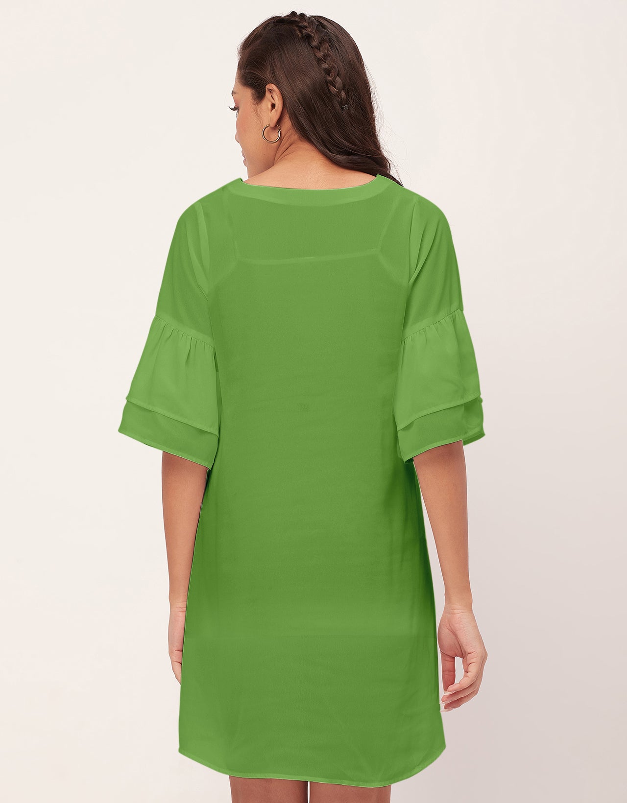 Tiered Bell Sleeve Dress