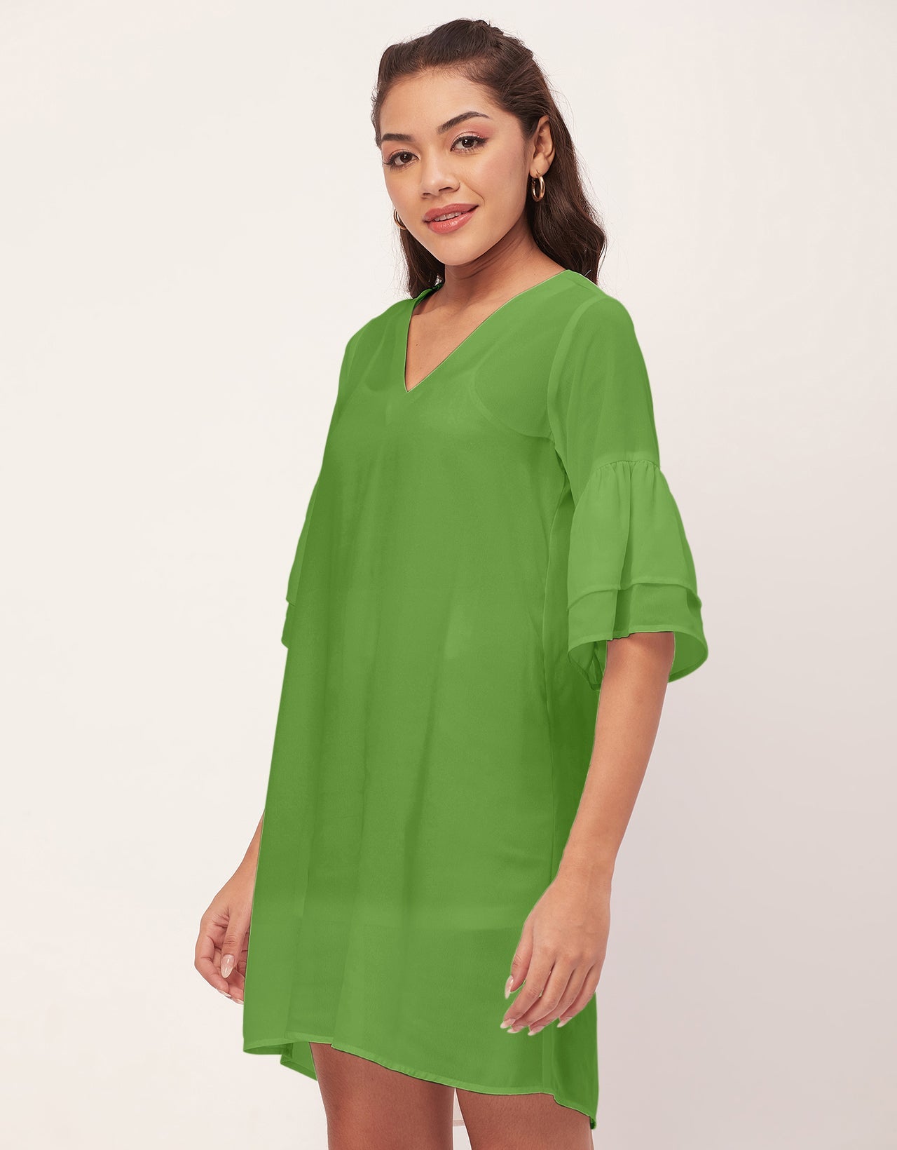 Tiered Bell Sleeve Dress