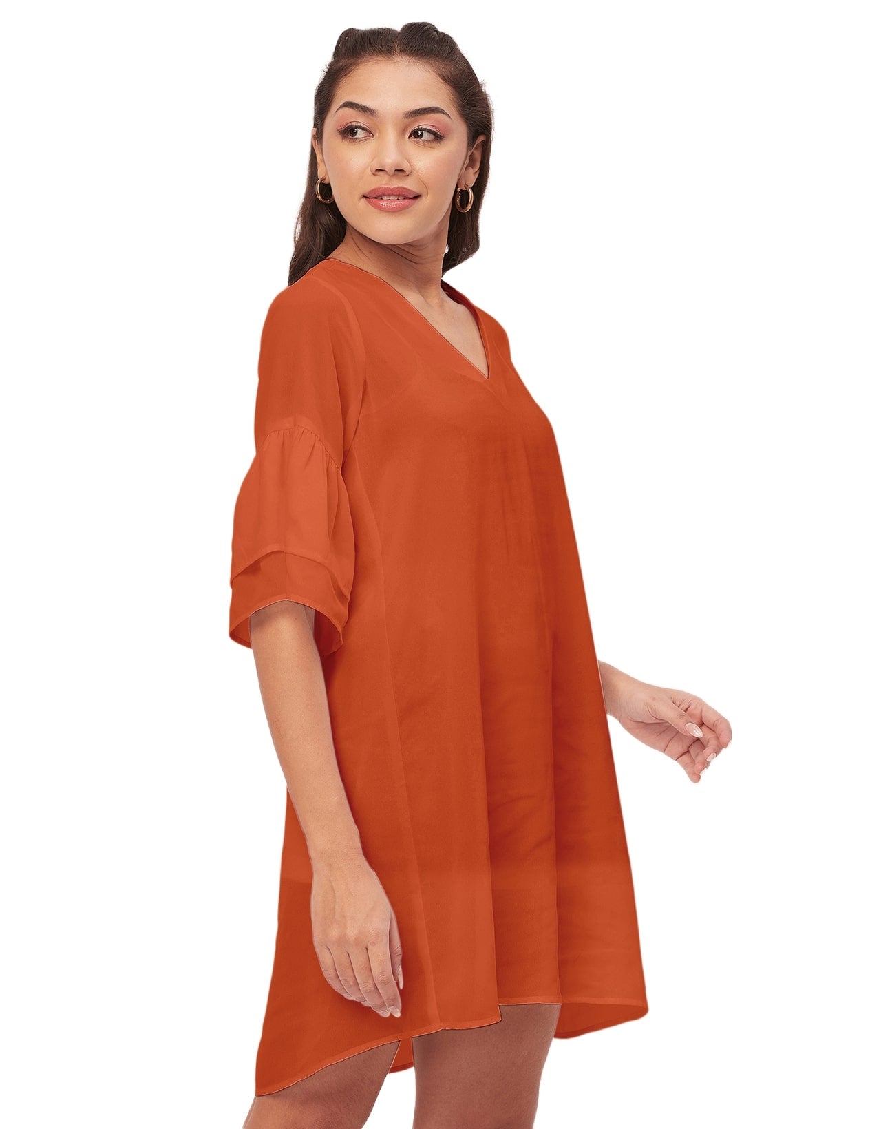 Tiered Bell Sleeve Dress