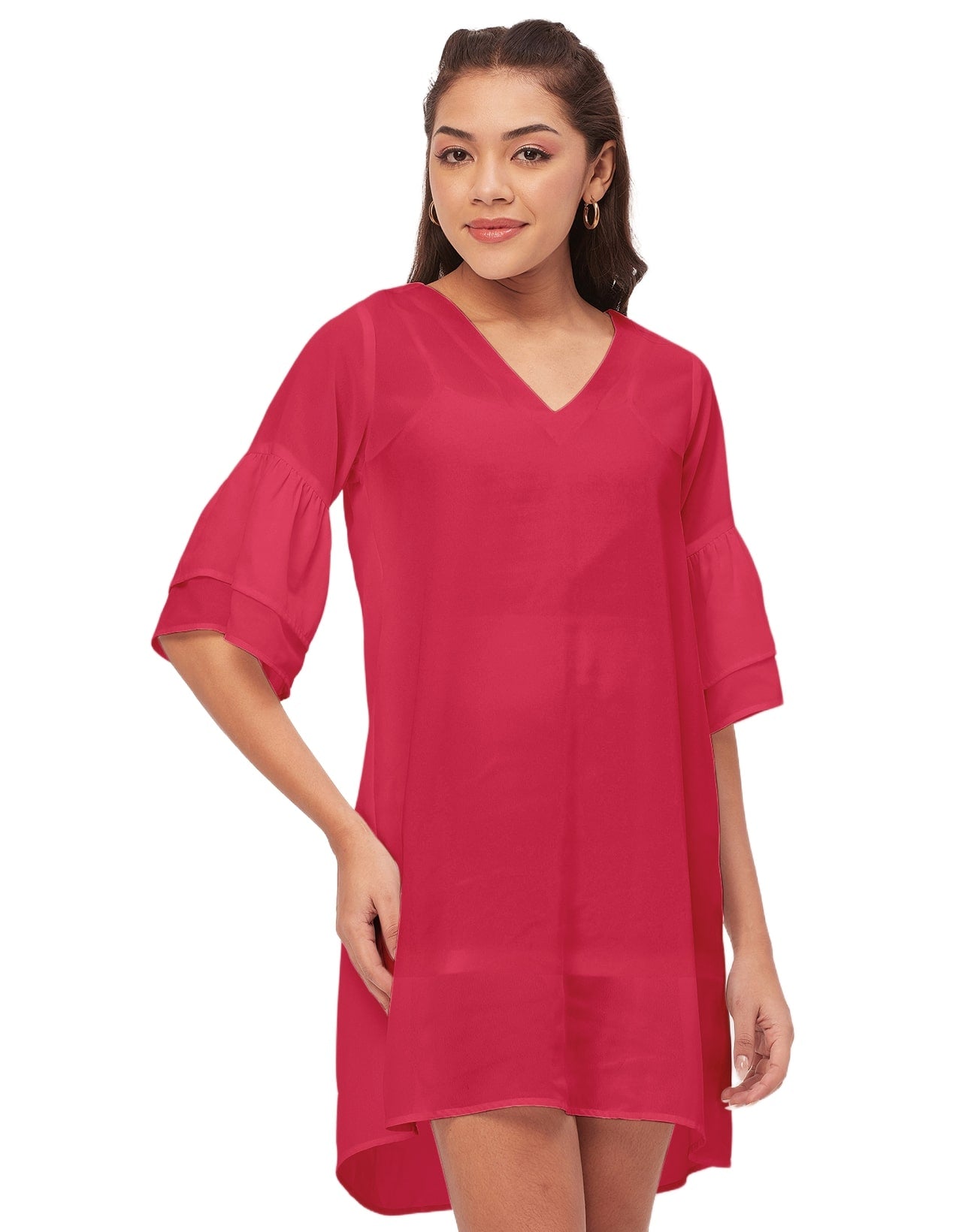 Tiered Bell Sleeve Dress