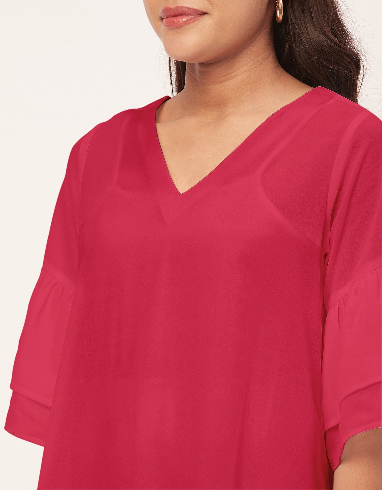 Tiered Bell Sleeve Dress
