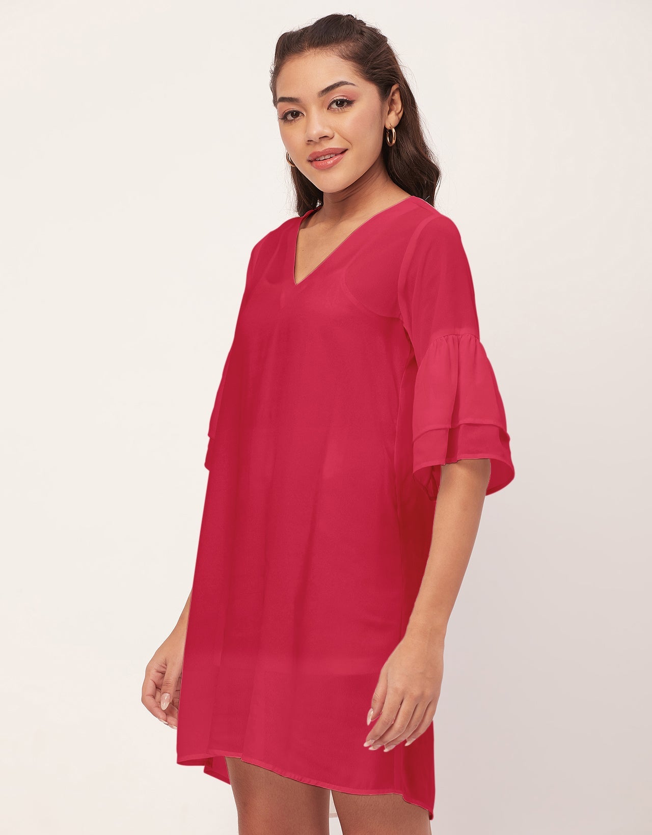 Tiered Bell Sleeve Dress